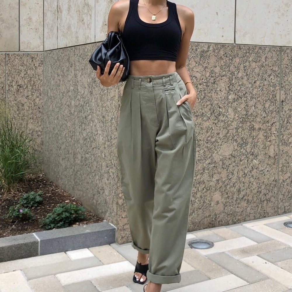 Olive green balloon pants Jlux label
